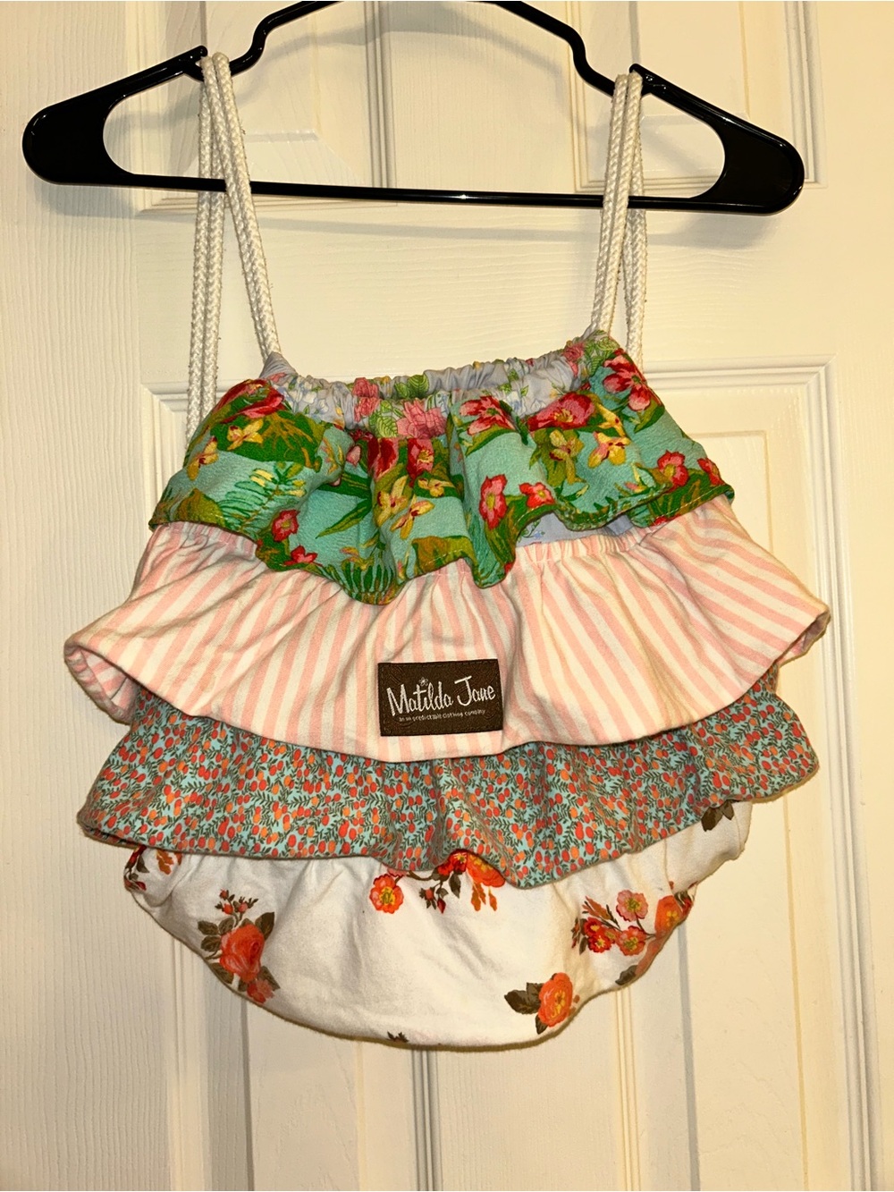 Matilda Jane In The Ruffles Drawstring Backpack  15”x14.5” NWOT